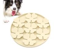 Dog Lick Pad Slow Feeder - Butter Slow Feeder Bowl, Silicone Dog Food Mat Suction | Raised Flower Design For Water Yogurt Wet Or Dry Food, Boredom Relief Grooming Pet Training In Shower