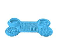 Dog Lick Pads - For Dogs, 6-in-1 Partition Design With Food-grade Silicone | 5 Large Suction Cup Designs Pet Feeding Pad Various Texture Designs For Healthy Eating Habits | Puppy Eating Mat
