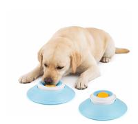 Dog Lick Sphere - Dog Liquid Lick Bowl, Slow Feeder Dogs Bowl, Interactive Treat Toy for Anxiety Relief (One Size,Yellow*2Pcs)