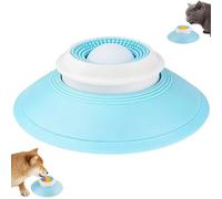 Dog Lick Sphere: Interactive Rolling Feeder with Non-Slip Base - Licksphere Ball for Slow Feeding, Canine Enrichment & Lasting Anxiety Relief(Yellow) (White)