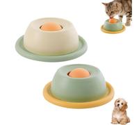 Dog Lick Sphere, Lick Sphere for Dogs and Cat, Dog Licking Bowl with Ball, Interactive Dog Lick Ball, Rolling Lick Feeder for Dog, Slow Feeder Dog Bowl, Anti-Slip Wide Base, Easy Clean for Pet (Set-G)