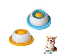 Dog Lick Sphere, Lick Sphere for Dogs and Cat, Dog Licking Bowl with Ball, Interactive Dog Lick Ball, Rolling Lick Feeder for Dog, Slow Feeder Dog Bowl, Anti-Slip Wide Base, Easy Clean for Pet (Set-C)