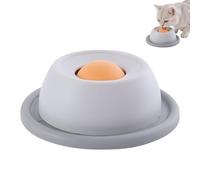 Dog Lick Sphere, Lick Sphere for Dogs, Interactive Dog Lick Ball Slow Feeder Toy, Licksphere for Dogs and Cats, Anti-Slip Wide Base, Easy Clean (C-Gray)