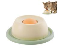 Dog Lick Sphere, Lick Sphere for Dogs, Interactive Dog Lick Ball Slow Feeder Toy, Licksphere for Dogs and Cats, Anti-Slip Wide Base, Easy Clean (C-Beige)