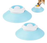 Dog Licking Ball, Dog Lick Ball Bowl, 2026 New Non-Slip Dogs Slow Feeder Toy, Fun Interactive Dogs Treat Toy for Small Dogs Cats (White+White)