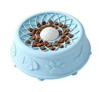 Dog Licking Bowl, Non-Slip Suction Cup Silicone - Interactive Anti-Glutton Bowl with Rolling Ball - for Pets Food Eating Licking Treats Snack Food Water Enn