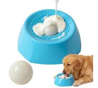 Dog Licking Bowl with Ball, Dog Lick Bowl Interactive Snack Spin for Dogs, Slow Feeder with Replaceable Ball, Pet Interactive Ornament, Home Decoration for Pet Lovers, Easy Clean Detachable Design