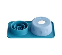 Dog Licking Bowl with Rolling Ball | 2 in 1 Anti-Choking Silicone Feeding Dish | 500ml Slow Feeder Dog Bowl - for Eating Liquid Treat Yogurt Treats Food Enrichment