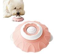 Dog Licking Bowl with Rolling Ball, Interactive Design, Blue/pink, Lick Bȧll Bowl for Dogs, Slow Feeder Ball Bôwl to Slow Pet Eating, Enrichment & Boredom Relief Toy, for Indoor Feeding