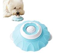 Dog Licking Bowl with Rolling Ball, Interactive Design, Blue/pink, Lick Bȧll Bowl for Dogs, Slow Feeder Ball Bôwl to Slow Pet Eating, Enrichment & Boredom Relief Toy, for Indoor Feeding