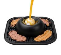 Dog Licking Bowl with Rolling Ball, Interactive Enrichment Toy Anti-Glutton Non-Slip Licking Mat and 2 in 1 Dog Bowl for Small, Medium and Large (Black)