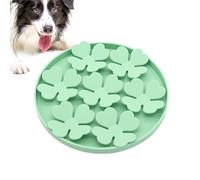Dog Licking Mat - Butter Slow Feeder Bowl, Puzzle Feeder With Suction Cup, Raised Flower Design For Water Yogurt Wet Or Dry Food, Boredom Relief Grooming Pet Training In Shower, Interactive Dog