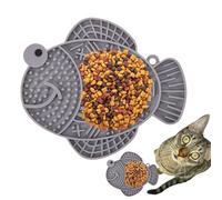 Dog Licking Mat | Fish Shape Silicone Puppy - Dog Treat Toys, Puppy Lick Pad with Suction Cup for Small Dog, Bathing, Boredom, Cat
