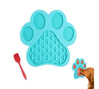 Dog Licking Mat for Anxiety Peanut Butter Slow Feeder Dog Bowls Dog Licking Pad with Strong Suction to Wall for Pet Bathing,Grooming,and Dog Training (Light Blue)