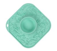 Dog Licking Mat Silicone Volcano Shaped Non-slip Bowl