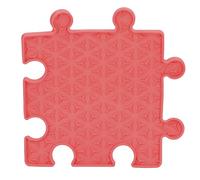 Dog Licking Pad, Slow Feeding Mat for Dogs and Cats, 9.1 Inch Yellow Silicone - Anxiety Relief, Safe Slow Feeder, Health Support (Red)