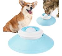 Dog Licky Sip Bowl, Non-Slip Licksphere for Dogs, Liquid Food Slow Feeder Lick Mats, Interactive Snuffle Pet Calming Toy for Small Medium Animal Puppies (White)