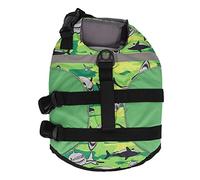 Dog Life Jacket Adjustable Reflective Dog Floatation Swimming Vest with Strong Handle for Boating Swimming Premium Polyester Pearl Cotton Comfortable Fit All Breeds (L)