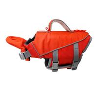 Dog Life Jacket, Dog Life Jacket with Rescue Handle and Reflective, Safety Adjustable Life Jacket for Medium and Large Dogs, Shepherd, Dachshund, Great Dane for Water Sports (Orange Red, M)