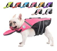 French Bulldog Life Jacket Professional Dog Safety Vests for Swimming, Superior Buoyancy and Rescue Handle (Chest Girth: 17" to 30",Weight: 17" to 28" LB)