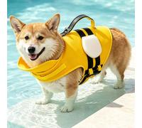 Dog Life Jacket,High Buoyancy Dog Swim Vest with Chin Rest|Adjustable Dog Life Vest for Swimming,Reflective Dog Float Jacket with Rescue Handle,Puppy Water Vest for Summer (A,S:2.5-5 catties)