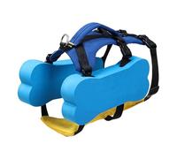 Dog Life Jacket, Pet Flotation Vest, Adjustable Life Preserver, Reflective Float Coat with Built In Rescue Handle, Ideal for Dogs, Swimming, and Outdoor Safety, Blue Coloured