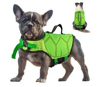 Dog Life Jacket, Reflective Swimming Vest with Rescue Handle, Adjustable Safety Float for Small Medium Dogs (S)