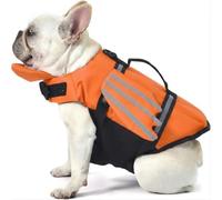 Dog Life Jacket with Chin Float Angel Wings Swim Vest Bundle (Orange,Medium)