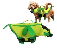Dog Life Saver Vest - Adjustable Doggy Float Vest Lifejackets - Waterproof Dog Swimsuit with Strong Rescue Handle and Quick-Release Buckle - Pet Life Preserver Fits Most Dogs for Swimming and Boating