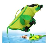 Dog Life Vest, Mesh Swimsuit, Adjustable Waterproof Lifejackets, Quick-Release Buckle and Top Handle, Reflective Safety Design for Small to Large Dogs, Ideal for Swimming, Boating, Yellow Green