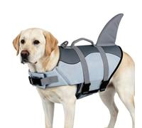 Dog Life Vest with Shark Fin Puppy Swimming Suit with Rescue Handle | Floating Pet Swimsuit for Pet Parents Trainers Boaters Sailing Fishing Trip Camping River Kayaking Canoeing