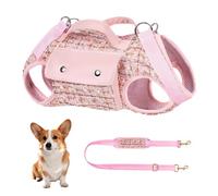 Dog Lift Harness Backpack, Breathable Pet Lift Harness with Magnetic 2-Bags & Adjustable Shoulder Straps for Small-Medium Pets