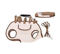 Dog Lift Harness, Dog Sling for Small and Medium Cats Dogs, Portable Pet Carrier Bag, Padded Breathable Strap & Puppy Treat Bag, for Small Cats, Disabled, Joint Injuries (Beige,S)