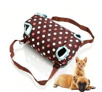 Dog Lift Harness with Traction Leash, Soft Breathable Small Pet Travel Carrier, Portable Medium Small Cats Dogs Full Body Support Backpack for Grooming Walking (XS)