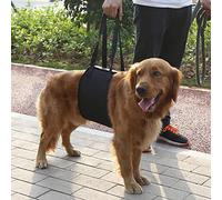 Dog Lift Support Harness Black Adjustable Mobility Aid for Dogs with Injuries Arthritis Orthopedic Problems Polyester Cotton Lining 4 Sizes (S)
