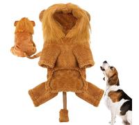Dog Lion Costume - 120g Animal Cosplay Coat Warm Outfit Jacket with Mane | Adorable for Christmas Holidays Soft Comfortable Coat Poodle Pug Shih Tzu Cute Wint