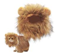 Dog Lion Costume | Funny Cat Lion Mane - Realistic Adjustable Headwear with Ear Funny Outfits Clothes for Rabbit Cosplay Halloween Pets