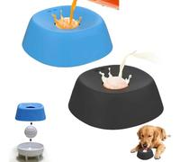 Dog Liquid Lick Bowl, Lick Sphere Slow Feeder Dog Bowls for Liquid with Rolling Ball, Interactive Lick Bowl Anti-Slip Slow Feeder, Lick Toy for Dogs Large Medium Small - Keep Calm & Play On (2 Pcs)