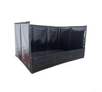 Dog Litter Box Alternative with Foldable Tray and Artificial Turf Designed for Urine Flow Management and Easy Rinse (Black S)