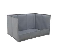 Dog Litter Box High Fence Puppy Toilet Tray | Elevated Walls Foldable Waterproof Design | Pet Pee Pad Holder Training Pan | Indoor Outdoor Use for Apartment Balcony Porch Patio Cleaning Area