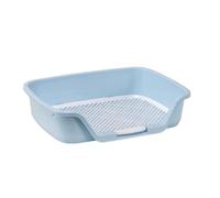 Dog Litter Box Plastic, 2 Layered System Puppy Tray, Mesh Potty Trays with Invisible Handle Grate, Indoor Pott Pot for Balcony Apartment(Black)