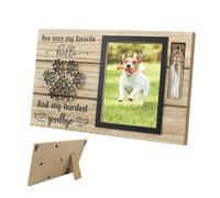 Dog Loss Memorial Frame - Wooden Memorial Keepsake Memorial Photo Holder | Uplifting Memorial Display Stand, perfect for celebrating and remembering your beloved pets,