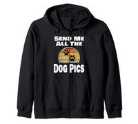Dog Lover Animal Pet Owner Send Me All The Dog Pics Funny Zip Hoodie