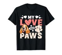 Dog Lover Basset Hound My Love Has Paws T-Shirt
