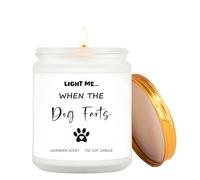 Dog Lover Birthday Gifts for Women, Lavender Candle with Humorous Scent Relief, Presents for Dog Mums Best Friends Sisters Coworkers Pet-Themed Gift for Dog Owners Funny Dog Dad Gifts