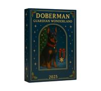 Dog Lover - Christmas Advent 2025 24 Days | 2D Acrylic Countdown Calendar with Cute Dog Ornaments, Festive Seasonal Decorations for Home, Car Rearview Mirror or Party Favors, 10.24x7.09x1.18in