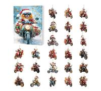 Dog Lover Christmas Advent 2025 - 2D Acrylic Decoration 24 Days, Festive Decorations Countdown Calendar for Dogs - For Family Friends Home Christmas Tree Holder Filling