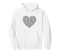 Dog Lover Cute Heart Shape, Simple Casual Pullover Hoodie