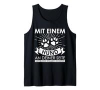 Dog Lover Design with Paw Print and Quote Passionate Canine Tank Top