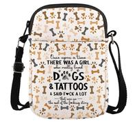Dog Lover Gift Tattooer Makeup Bag There was Really Loved Dogs & Tattoos Paw Print Gift for Dog Mom Tattoo Lovers (Dogs & Tattoos CR EU)